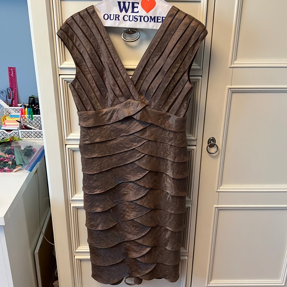 Adriana Papell Brown Dress NWOT